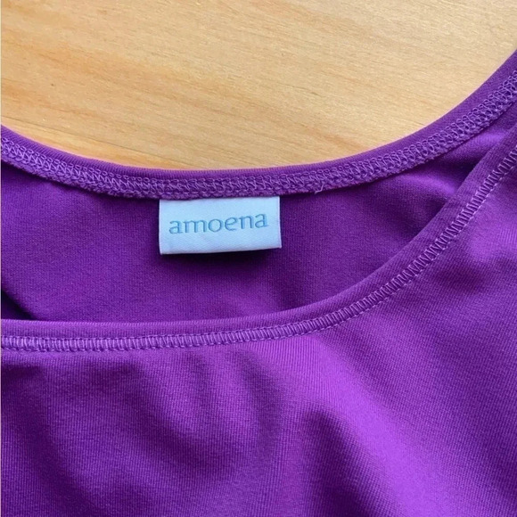 3/$25 AMOENA Magenta Scoop Neck Activewear Top Size S - Picture 12 of 16